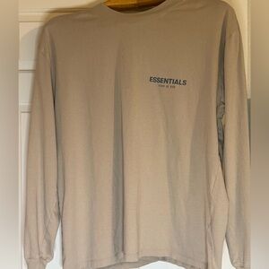 Fear of God Essentials Beige Long Sleeve, Size L